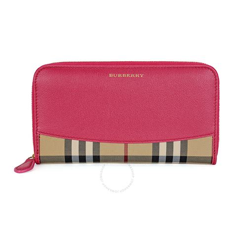 burberry horseferry check & leather ziparound wallet|Burberry horseferry outlet.